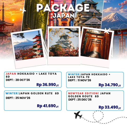 Paket Wisata Jepang 2026! Nikmati keindahan Hokkaido, Lake Toya, dan Golden Route. Mulai dari Rp33,490,000 – berbagai pilihan musim & tanggal keberangkatan!